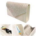 thumbnail image 3 of Bolso de mano Groupcow para mujer albaricoque de satén, 3 of 7