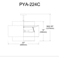 thumbnail image 2 of PYA-224C-MB-BW Dainolite Priya - 4 Light 3-Tier Pendant In Contemporary Style-14 Inches Tall and 22 Inches Wide-Matte Black Finish-Black/White Shade, 2 of 3