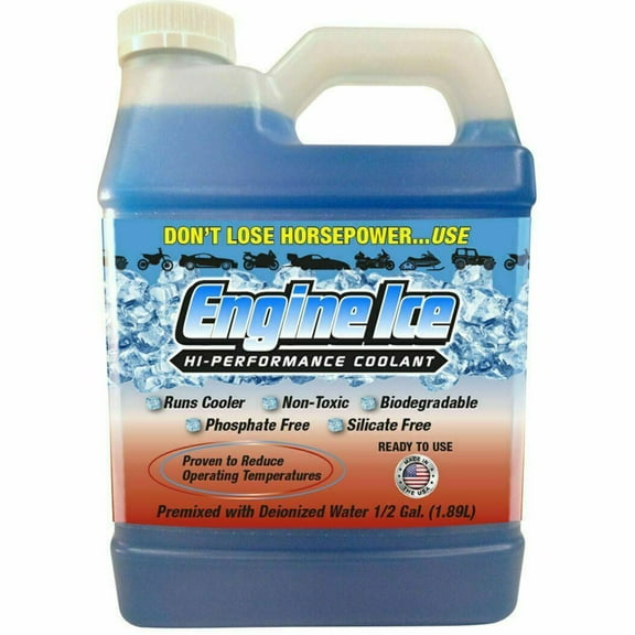 ENGINE ICE 1/2 GAL High Performance Coolant Non-Toxic Biodegradable