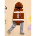 thumbnail image 4 of Douhoow Infant Girls Boys Bodysuit Baby Zipper Hooded Sleeveless Jumpsuit + Stockings Set, 4 of 9