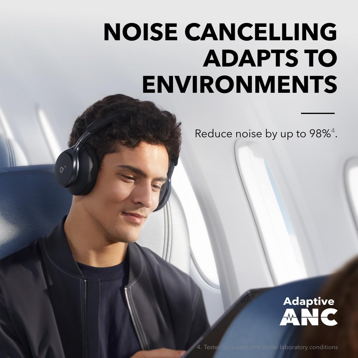 Soundcore Space One Active Noise Cancelling Headphones, Black photo 3