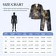 thumbnail image 4 of Fotbe Watercolor Snake Skin Pijama de Hombre con Estampado de Manga Larga, Conjunto de 2 Piezas, Ropa de Dormir Suave y Cómoda con Bolsillos-Medium, 4 of 7