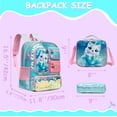 thumbnail image 3 of Kids Carry on Luggage Sets for Girls with Travel Pillow Rolling Suitcases with Wheels for Toddlers Travel School Backpack Pencil Bag, 3 of 6