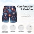 thumbnail image 5 of Lsque Mens Swim Trunks Fireworks1 Pattern - Bathing Suit Compression Liner - Beach Swim Shorts Swimwear - (S-3XL) - Stretch Quick Dry -Medium, 5 of 9