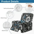 thumbnail image 5 of HELLHERO Flower Print Lazy Boy Chair Covers Slipcover 4 Piece Recliner Cover 1 Seat Extra Large Fitted Cover for Recliner Chair with Foot Rest, 5 of 8