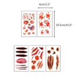 thumbnail image 2 of De Tatuajes Temporales De Halloween, Impermeables, Cara, Cuerpo, Heridas, Cicatrices, Pegatinas, Decoraciones De Fiesta Para Niños Y Adultos 30 Hojas Sweethay HA037581-00, 2 of 6