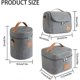 thumbnail image 5 of Gray - Set of 3 Reusable, Cylindrical, Square, Insulated, Portable, 5 of 5
