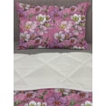 thumbnail image 3 of Orchid Comforter & Sham Bedding Set, Feminine Floral Pattern with Abstract Colorful Romantic Flowers, 3 pcs Duvet Set Microfiber Filling Quilt, 5 Sizes, Pale Fuchsia and Multicolor, by Ambesonne, 3 of 4