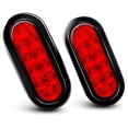 thumbnail image 1 of Feux de Freinage Ovales Rouges à LED avec Œillets Supports IP67 Étanches pour Remorque Camion RV, Série 2 Pcs, 1 of 5