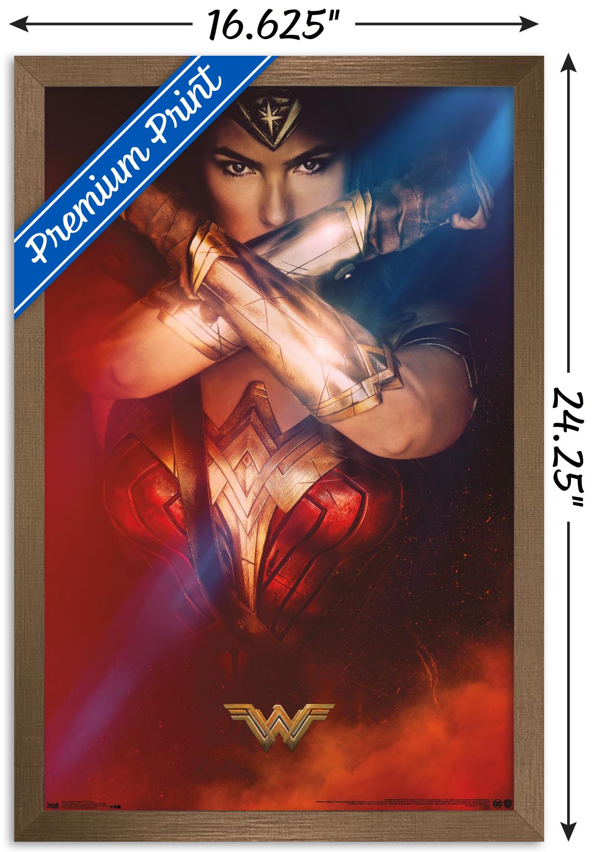 DC Comics Movie - Wonder Woman - Bracelets One Sheet Wall Poster, 14.725" x 22.375", Framed