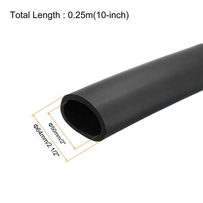 2pcs Foam Tubing 1-inch(25mm) ID 35mm OD 201mm Length Rubber Foam Pad Grip