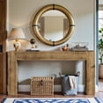 thumbnail image 3 of 63 in. Brown Rectangle Solid Wood Console Table with Ample Storage Space, 3 of 10