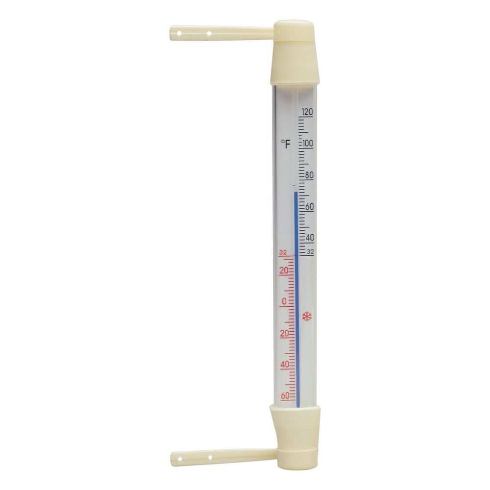 Outdoor Window Frame Thermometer 8 inch tall White Plastic Walmart