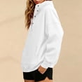 thumbnail image 5 of Zormilly Sweatshirt for Women Long Sleeve Mock Neck Oversized Sweatshirt with Pockets Buttons Fashion Fall Outfits, S-3XL, 5 of 8