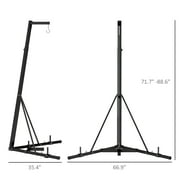 Soozier Foldable Punching Bag Stand with 132 lbs Capacity, Black