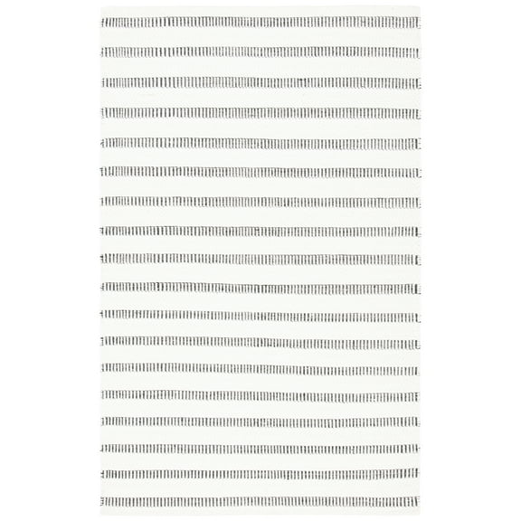 SAFAVIEH Vermont Zahara Striped Area Rug, Black/Ivory, 3' x 5'