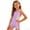 Purple#9527, variant on BOOMNY Toddler Baby Girls One Peice Swimsuits Short Sleeve Bathing Suit for Kids Hawaii Floral Graphic Lightweight Cozy Summer Beach Vacation Swimwear