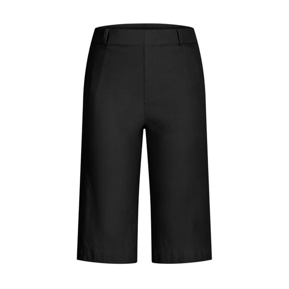 Womens Bermuda Shorts Golf Short Pull On 7 Inch Inseam Jorts Mid Rise Stretch With Pockets Khaki Utility Comfort Hiking Black M