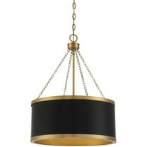 6 Light Pendant-25 inches Tall By 19 inches Wide-Black/Warm Brass Finish Bailey Street Home 159-Bel-4487582