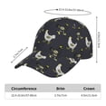 thumbnail image 2 of Picia Cartoon Rooster pattern Trucker Low Profile Hat Men Women Baseball Cap Dad Hat Adjustable Unconstructed Plain Cap, 2 of 9