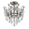 thumbnail image 3 of Living Design 16" Antique Brass Metal Chandelier With Clear Crystals, 3 of 6