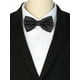 thumbnail image 3 of INSPIRE CHIC Corbata de moño ajustable de color sólido con patrón de cuadros para hombres en negro, 3 of 4