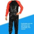 thumbnail image 6 of Porfeet Sauna Suits Waterproof Anti-rip PVC Fitness Weight Loss Exercise Sweat Track Sauna Suit for Training,Black & Red L, 6 of 10