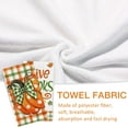 thumbnail image 3 of Thanksgiving Give Thanks Pumpkin Kitchen Dish Towels Set of 2, Fall Buffalo Plaid Check Bow Hand Towels Drying Baking Cooking Cloth, Autumn Maple Leaves Farmhouse Home Kitchen Decor 18x26 Inch, 3 of 6