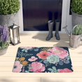 thumbnail image 2 of Pioneer Flower Floral Print Flannel Non Slip Door Rugs,Washable Door Mats Indoor,Decorative Door Mats,Dirt-Resistant and Absorbent Doormat for Entrance,Bedroom,Kitchen,Bathroom,23.5"x16", 2 of 5