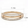thumbnail image 2 of TS587 - Rose Gold 925 Sterling Silver Ring with AAA Grade CZ in Clear, 2 of 5