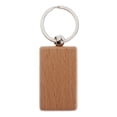 thumbnail image 2 of 5Pcs Wooden KeyChain Name Diy Holder Round/Rectangle Key Rings Diy Key Tags Charms 5x3cm, 2 of 6