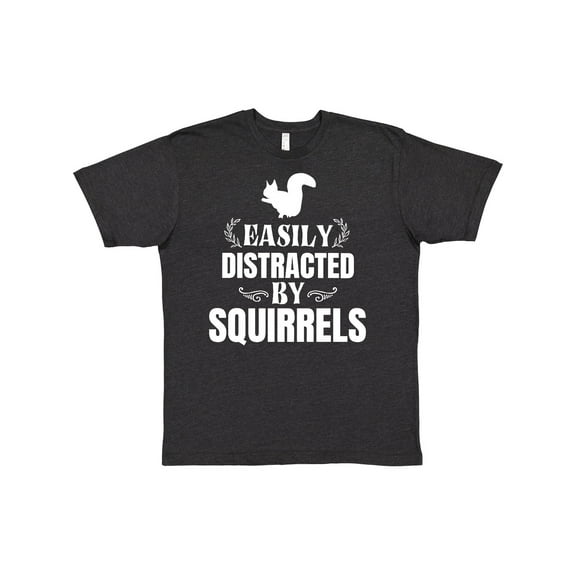 Inktastic Easily Distracted by Squirrels T-Shirt
