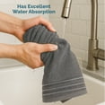 thumbnail image 6 of Casa Platino Hand Towels for Bathroom - 6 Piece Set, Soft & Absorbent Bath Hand Towels, Towels for Bathroom, 100% Cotton Bathroom Hand Towels for Everyday Use - Cool grey, 6 of 8