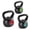 Black-10 lb/15 lb/20 lb, variant on SHOUFTW Powder-Coated Kettlebell with a Cast Iron Core, with a Non-Slip Handle and Flat Base, Suitable for Fitness Training, Durable for Strength Training, Four-Piece Set(5/10/15/20lb)