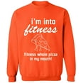 thumbnail image 2 of OXI Crewneck Sweatshirt - Whole Pizza In My Mouth, Basic Casual Sweatshirts for Men's and Women Fleece Sweatshirt Long Sleeve - Orange Large, 2 of 2