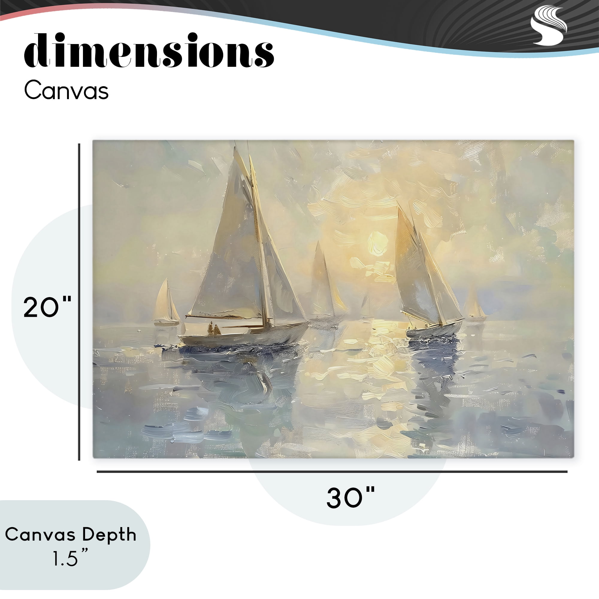 Stupell Industries Sunset Sailboats Glow Canvas Wall Art, design by Creative Studio