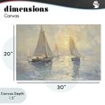 thumbnail image 4 of Stupell Industries Coastal Sunset Sailboats Glow Canvas Art, 30 x 20, by Creative Studio, 4 of 8