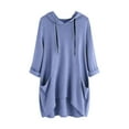 thumbnail image 1 of Timegard Hoodies for Women Plus Size Long Sleeve Drawstring Fall Casual Loose Comfy Blouse with Pockets, 1 of 3