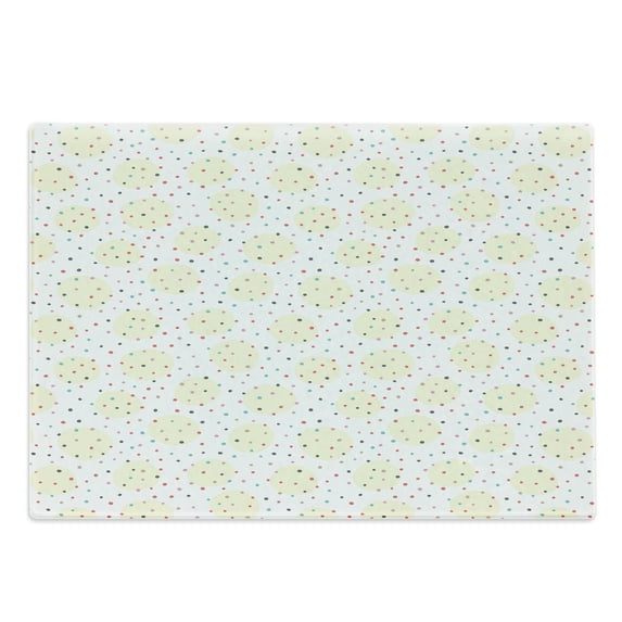 Polka Dot Cutting Board, Illustration of Colorful Random Little Rounds and Pastel Bigger Spots, Decorative Tempered Glass Cutting and Serving Board, in 3 Sizes, by Ambesonne