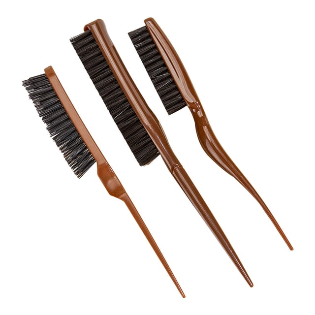 Juego de peine para peinado de 3 piezas, peine de cola puntiaguda para peinar cabello trenzado para niñas