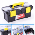 thumbnail image 5 of Plastic Storage Tool Box, Heavy-Duty Plastic Tool Storage Box, Reinforced Hardware Toolbox with Pressure Latch for Home Art Supplies and Auto Repair Tool Parts Organization, 9.84x4.72X3.93 inch, 5 of 6
