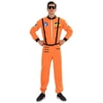 thumbnail image 4 of Underwraps Astronaut Orange NASA Adult Plus Teen Mens Halloween Costume,XL, 4 of 7
