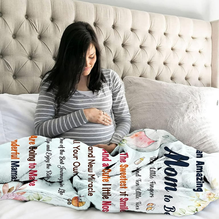 Mom to Be Gift, New Mom Gifts for Women, Pregnancy Gifts for First Time  Moms Blanket 60×50, Gift for Expecting Mom, Gender Reveal Gifts Ideas for