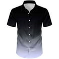 thumbnail image 4 of Aofany Dress Shirts for Men Fashion Gradient Color Short Sleeve Classic Button Down Shirt Summer Officewear Formal Business Work Shirts for Men, 4 of 8