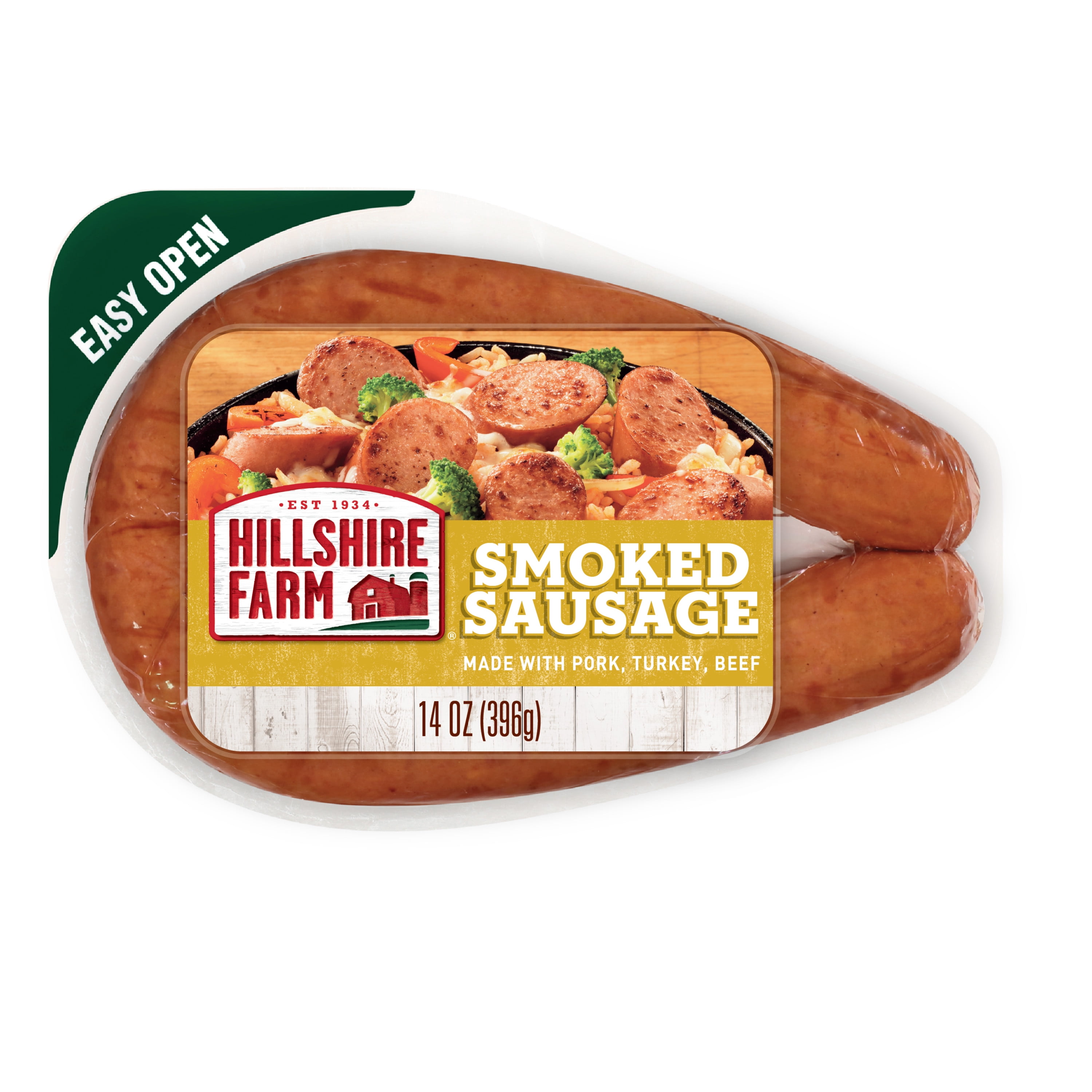 Hillshire Farm Smoked Sausage made with Pork Turkey and Beef, 14 oz