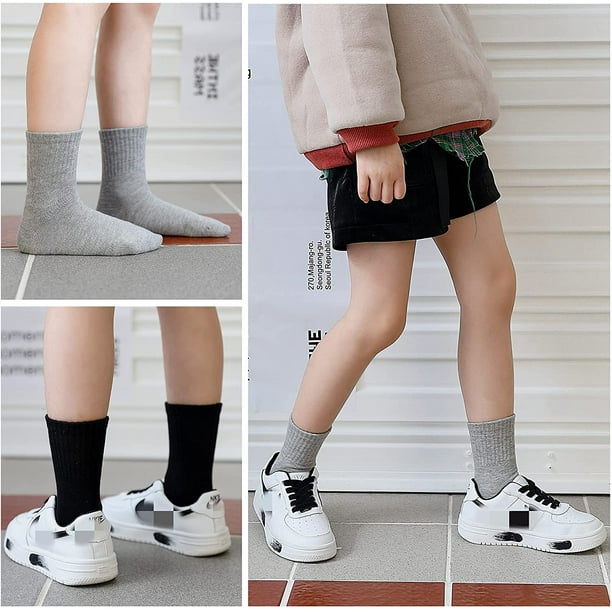 chaussettes de sport a tige haute enfant (lot de 3) blanc chaussettes fille