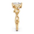 thumbnail image 3 of Keeva Jewels 925 Sterling Silver Yellow Gold Plated Radiant & Round Cut 1.55 Ct Lab Grown Diamond Ring, IGI Certified for Women Size 5 to 10, 3 of 4