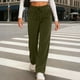thumbnail image 5 of RKSTN Corduroy Pants for Women Oversized Slim Fits Elastic Waisted Drawstring Lounge Pant Womens Casual Solid Plus Size Loose Fits Comfortable Trousers Straight Leg Work Pants with Pockets, 5 of 8