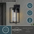 thumbnail image 3 of Kilbourne 1 Light Black Dusk to Dawn Outdoor Wall Lantern Clear Glass, 3 of 11