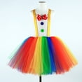 thumbnail image 5 of Disfraz de payaso de circo para niñas, disfraz de Halloween, disfraz de Joker divertido de arcoíris, vestido de tul para fiesta de carnaval y cumpleaños para niñas, 5 of 5